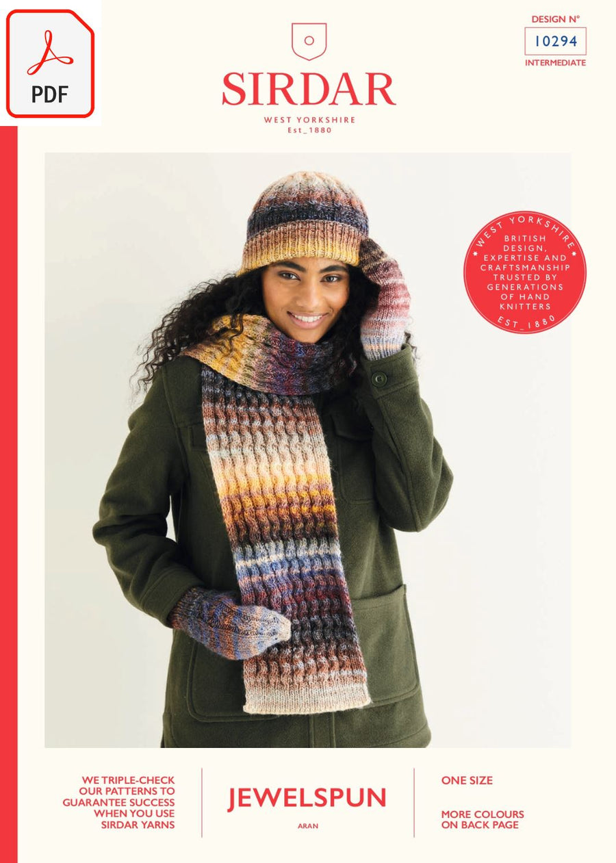 Sirdar 10294 Jewelspun Aran (PDF) Knit in a Box 