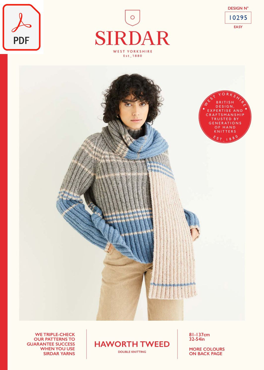 Sirdar 10295 Haworth Tweed DK (PDF) Knit in a Box 