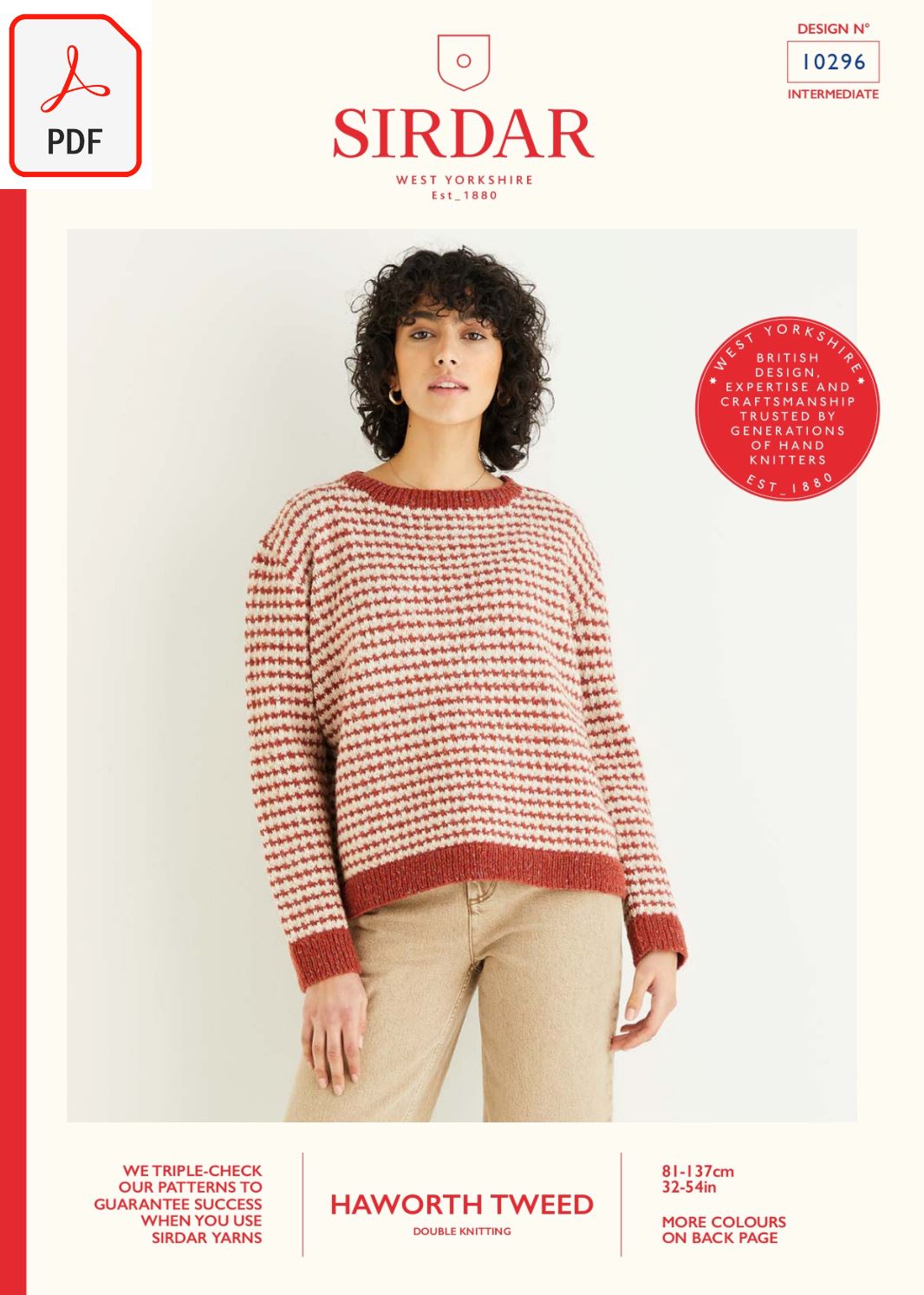 Sirdar 10296 Haworth Tweed DK (PDF) Knit in a Box