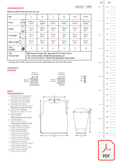 Sirdar 10299 Haworth Tweed DK (PDF) Knit in a Box