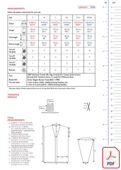 Sirdar 10302 Haworth Tweed DK (PDF) Knit in a Box