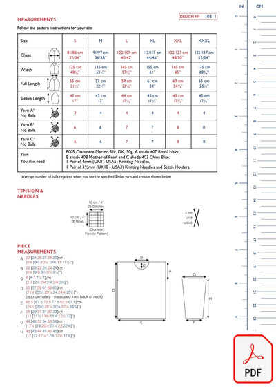 Sirdar 10311 Cashmere Merino Silk DK (PDF) Knit in a Box