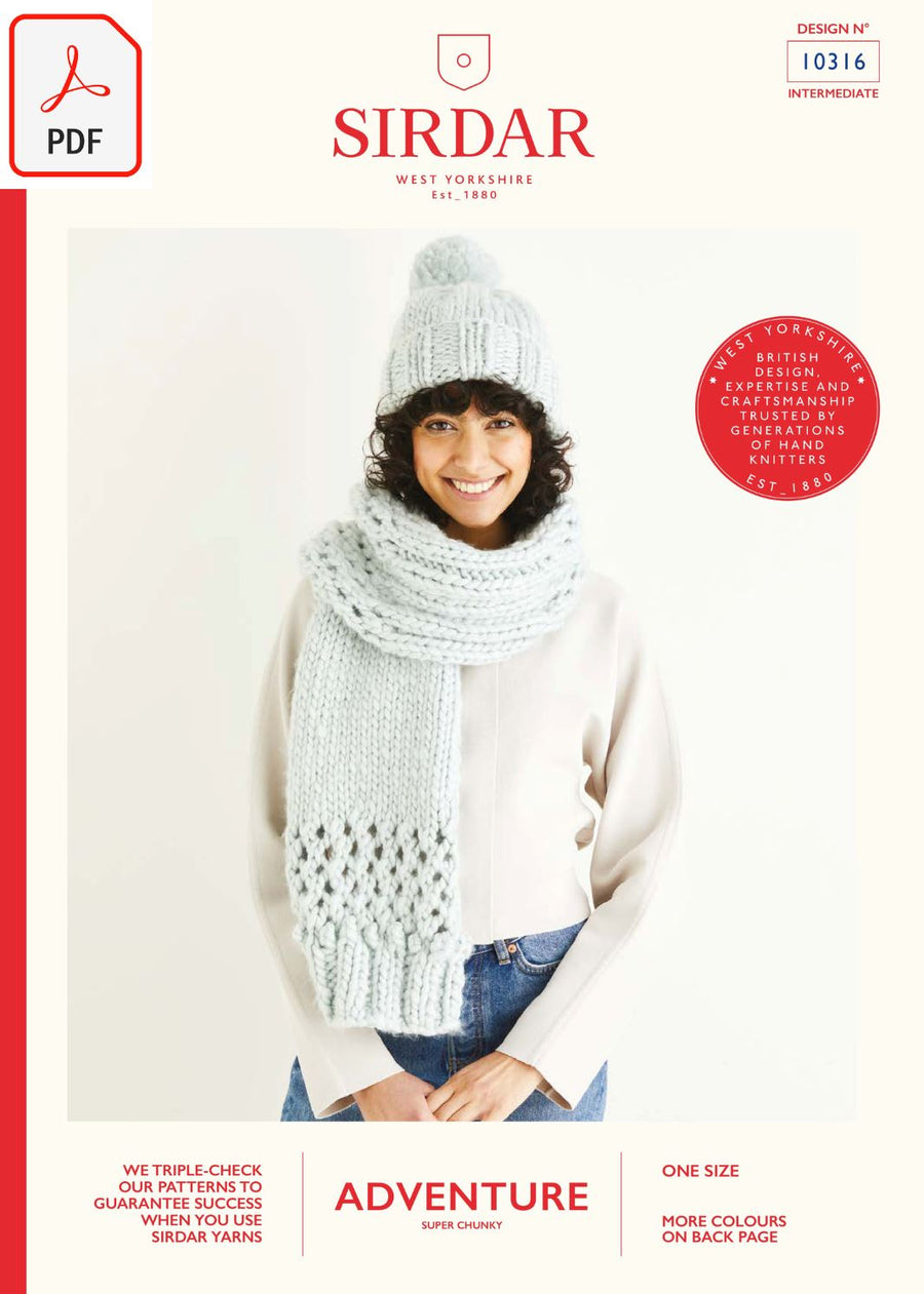 Sirdar 10316 Adventure Super Chunky (PDF) Knit in a Box 