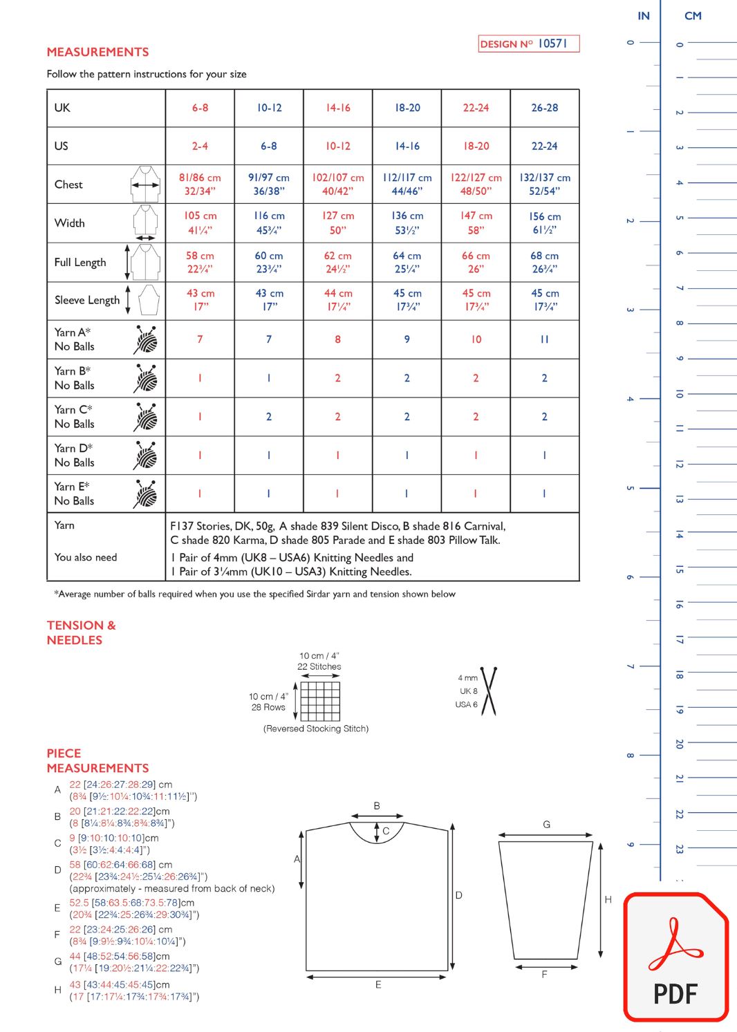 Sirdar 10571 Stories DK (PDF) Knit in a Box