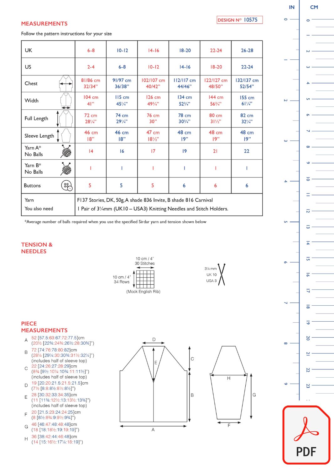 Sirdar 10575 Stories DK (PDF) Knit in a Box