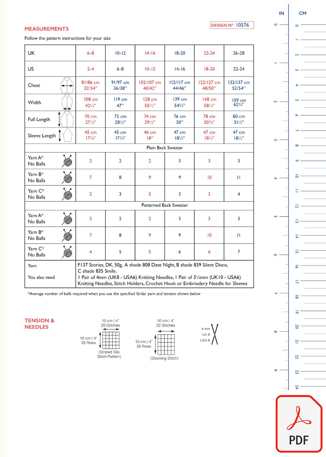 Sirdar 10576 Stories DK (PDF) Knit in a Box