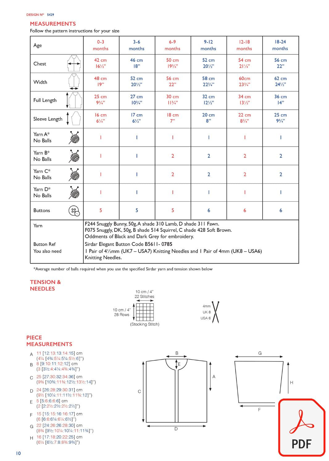 Sirdar 5429 Snuggly DK, 4Ply & Bunny (PDF) Knit in a Box