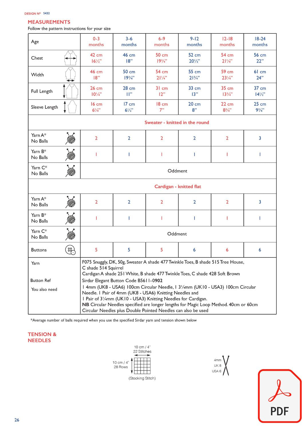 Sirdar 5432 Snuggly DK, 4Ply & Bunny (PDF) Knit in a Box
