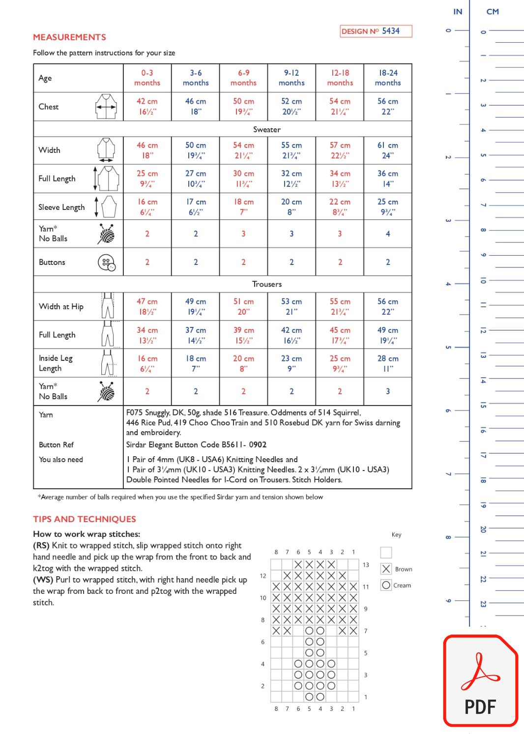 Sirdar 5434 Snuggly DK (PDF) Knit in a Box