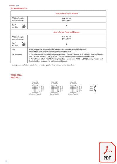 Sirdar 5435 Snuggly DK, 4Ply & Bunny (PDF) Knit in a Box