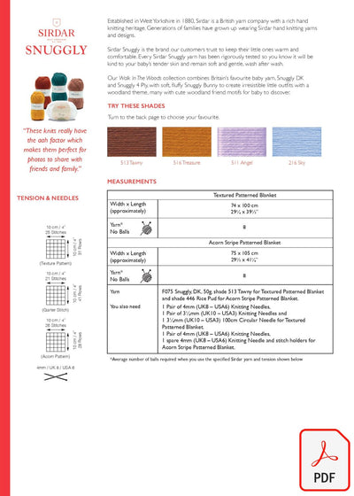 Sirdar 5435 Snuggly DK (PDF) Knit in a Box