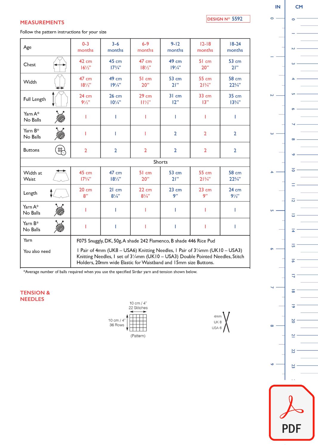 Sirdar 5592 Snuggly DK (PDF) Knit in a Box