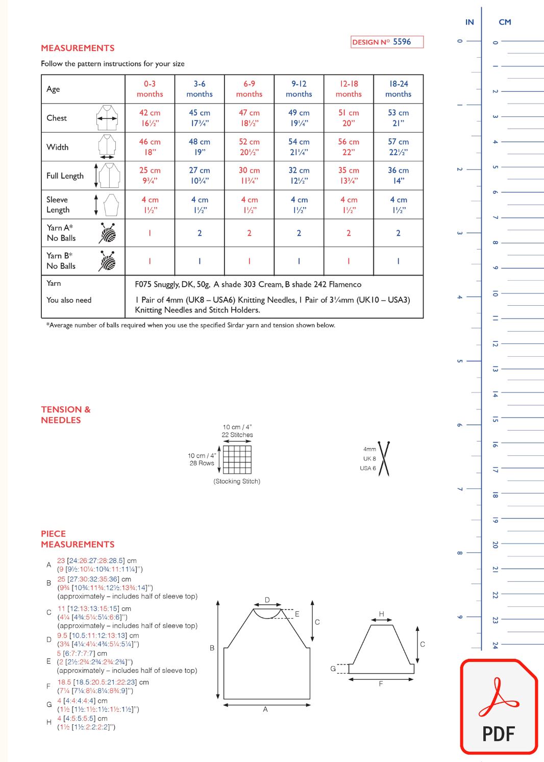Sirdar 5596 Snuggly DK (PDF) Knit in a Box