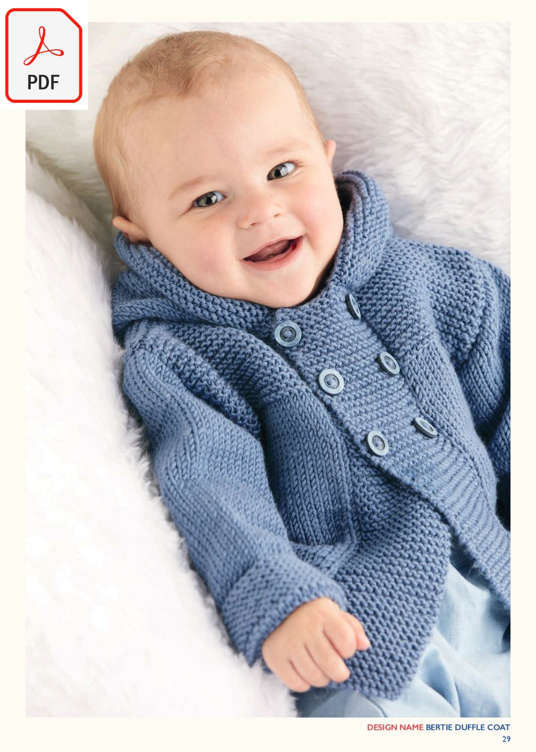 Sirdar 563 Bertie Duffle Coat in Cashmere Merino Silk DK & Ply4 (PDF) Knit in a Box