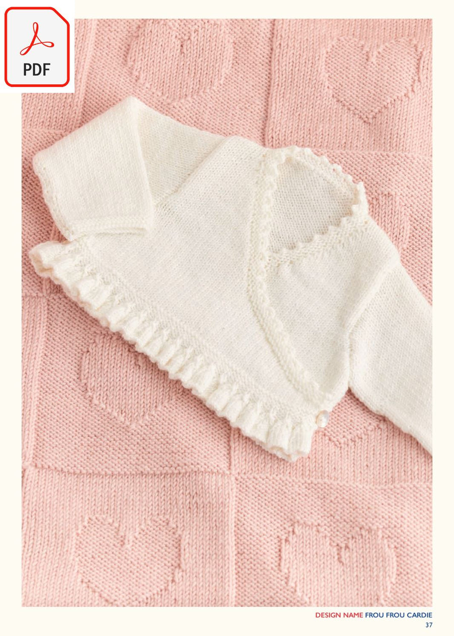 Sirdar 563 Frou Frou Cardie in Cashmere Merino Silk DK & Ply4 (PDF) Knit in a Box 