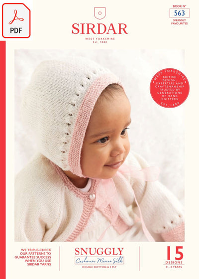 Sirdar 563 Little Coco Cardie in Cashmere Merino Silk DK & Ply4 (PDF) Knit in a Box