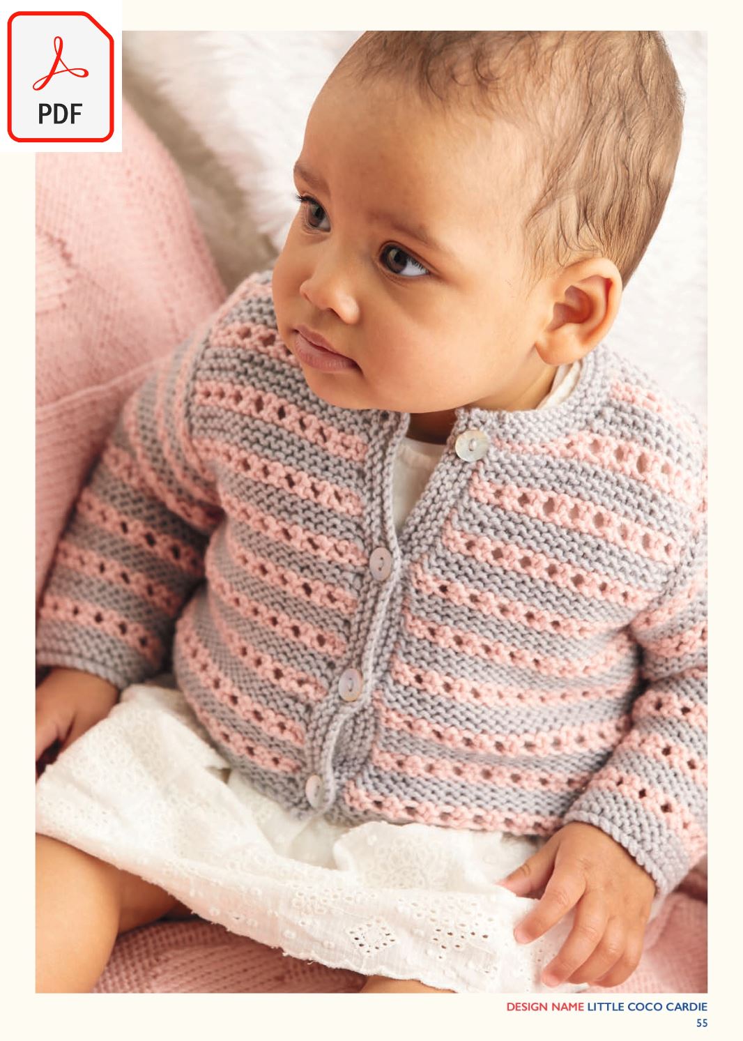 Sirdar 563 Little Coco Cardie in Cashmere Merino Silk DK & Ply4 (PDF) Knit in a Box