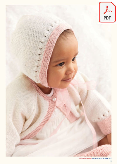 Sirdar 563 Little Miss Romy Set in Cashmere Merino Silk DK & Ply4 (PDF) Knit in a Box