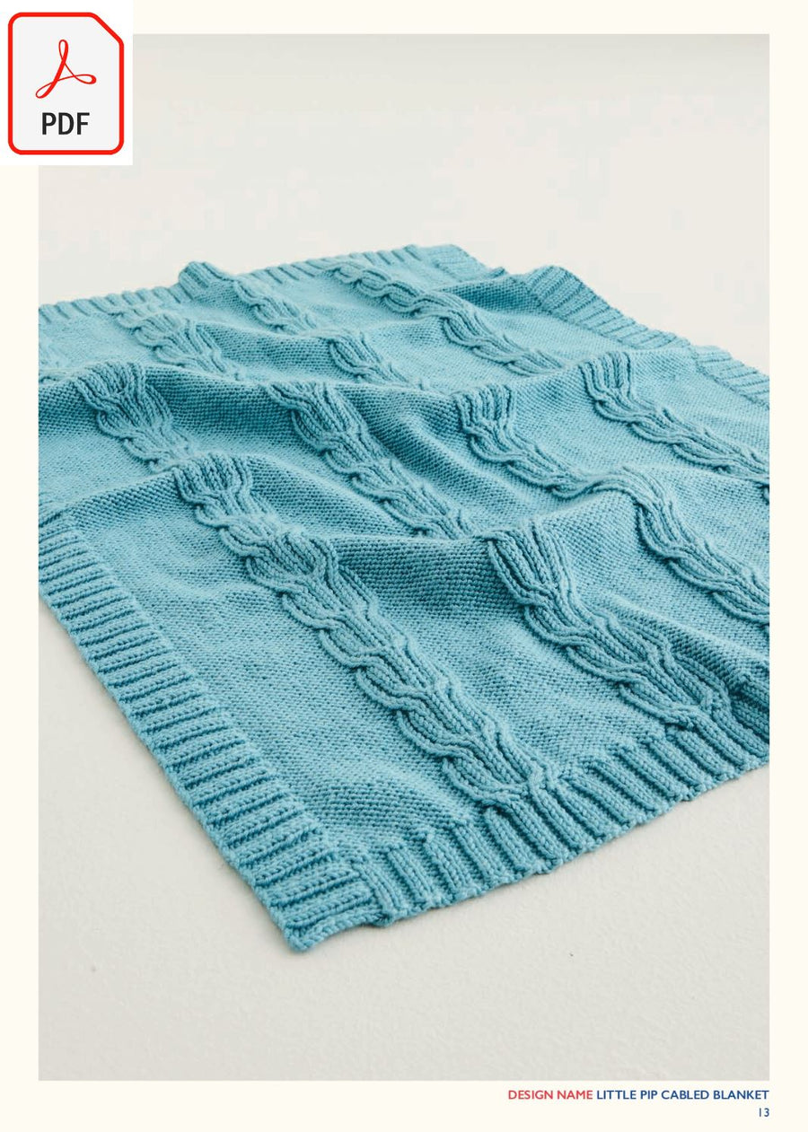 Sirdar 563 Little Pip Cabled Blanket in Cashmere Merino Silk DK & Ply4 (PDF) Knit in a Box 