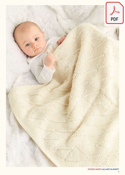 Sirdar 563 Lullaby Blanket in Cashmere Merino Silk DK & Ply4 (PDF) Knit in a Box