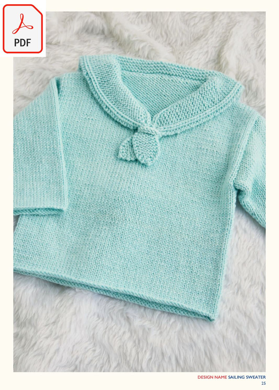 Sirdar 563 Sailing Sweater in Cashmere Merino Silk DK & Ply4 (PDF) Knit in a Box 