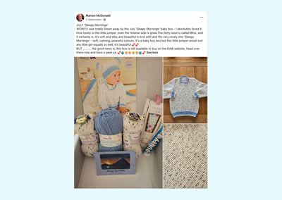 Sleepy Mornings Baby Boy Jumpers, Hat/ Blanket Knit in a Box