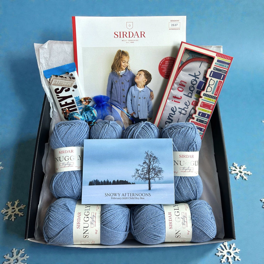 Snowy Afternoons Child Boy Jacket Knit in a Box 