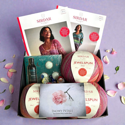 Snowy Petals Ladies Mystery Knitting Cardigan/ Jumper Knit in a Box