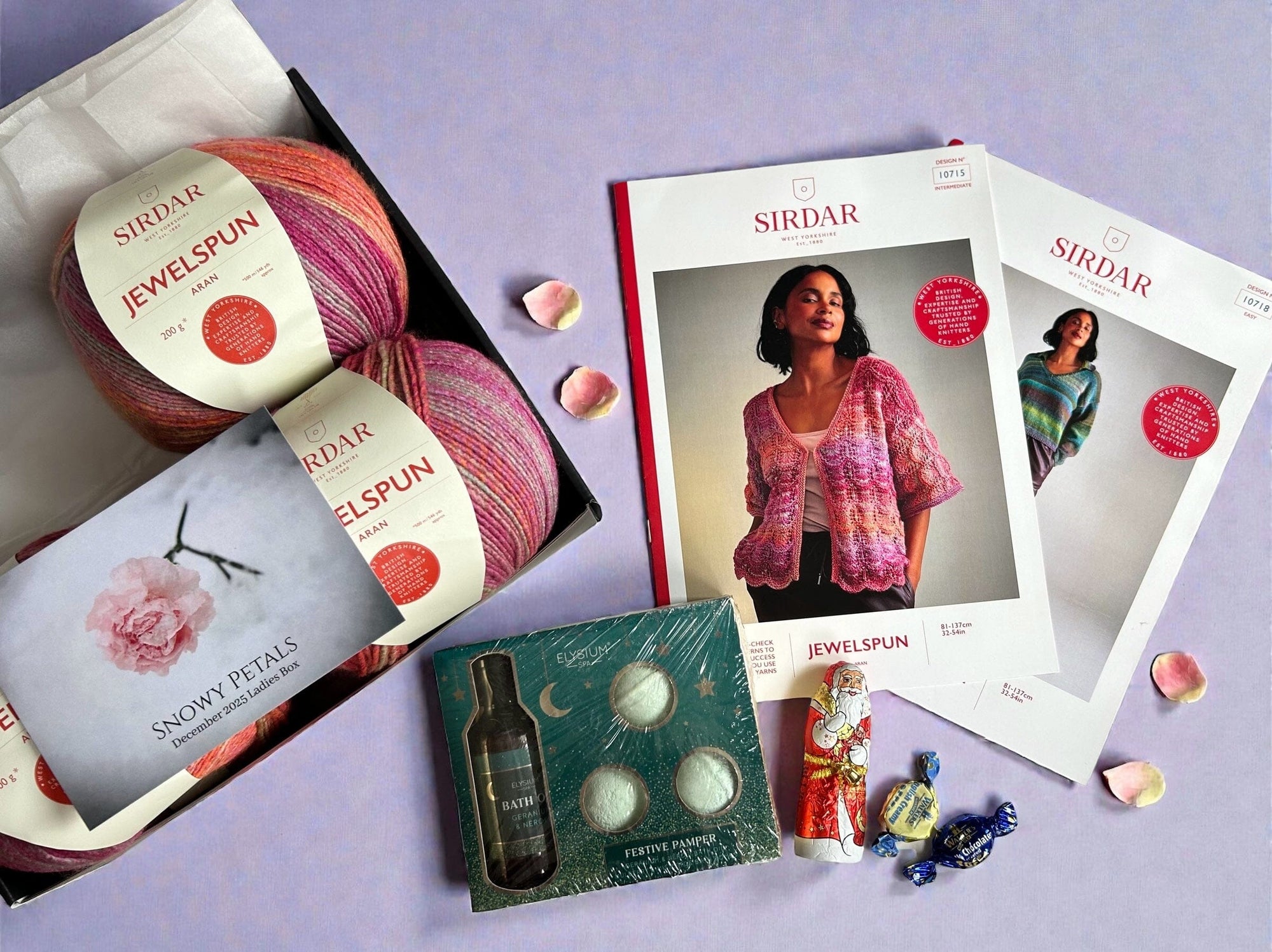 Snowy Petals Ladies Mystery Knitting Cardigan/ Jumper Knit in a Box