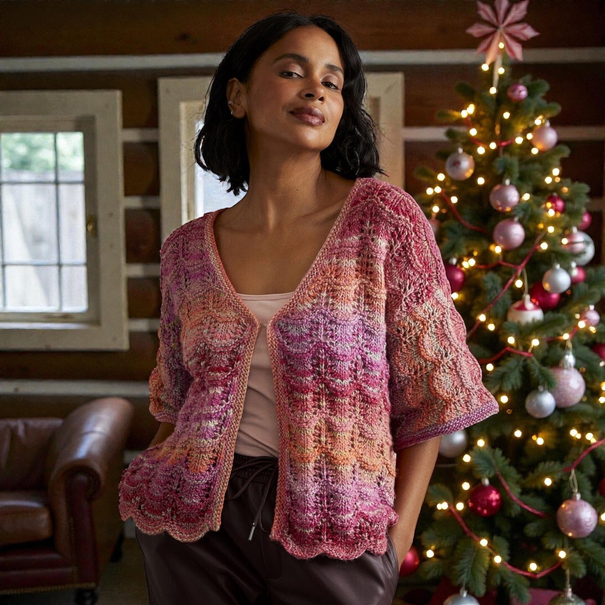 Snowy Petals Ladies Mystery Knitting Cardigan/ Jumper Knit in a Box