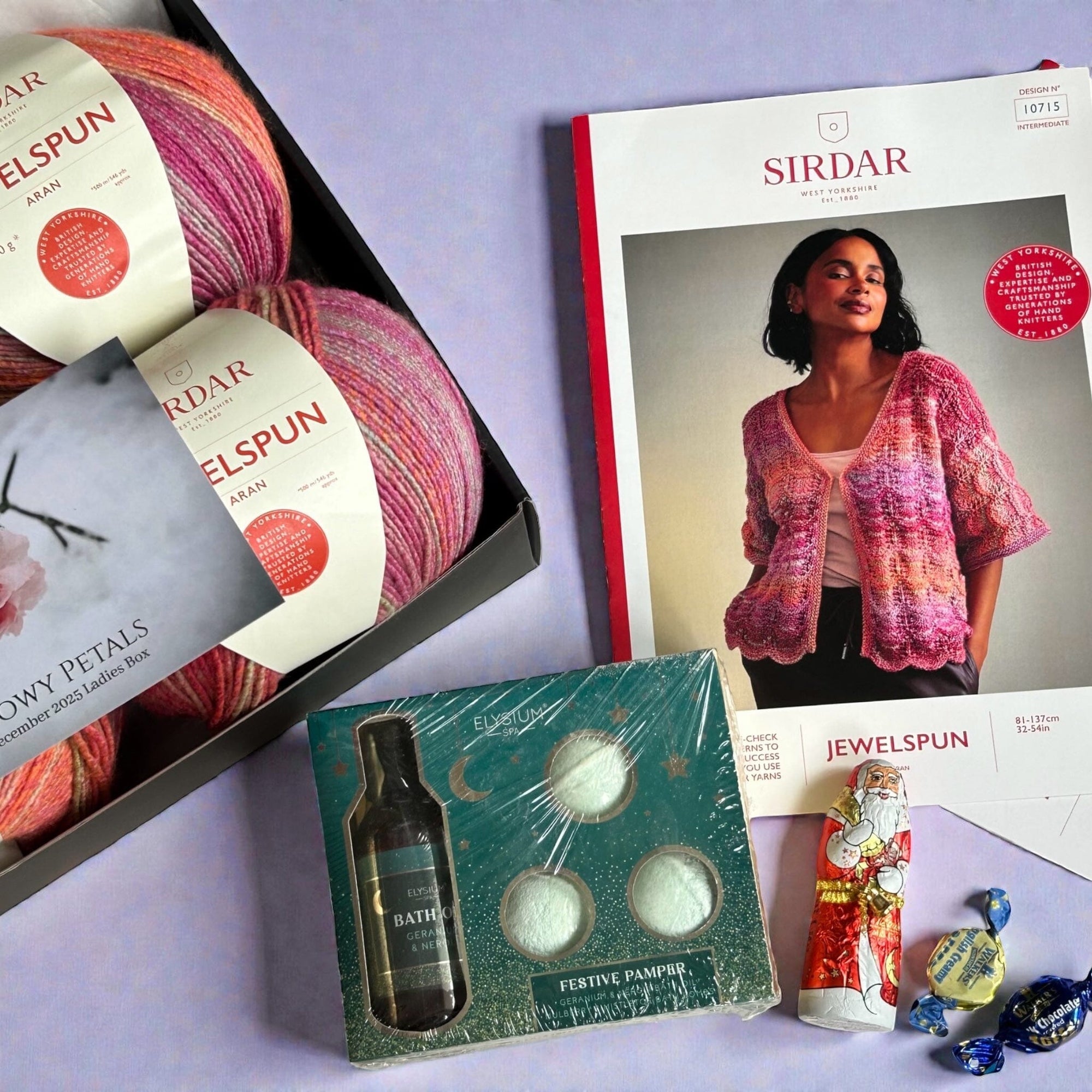 Snowy Petals Ladies Mystery Knitting Cardigan/ Jumper Knit in a Box