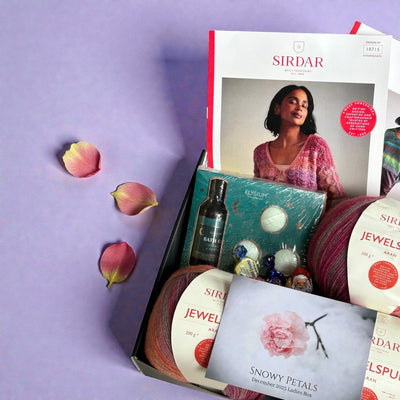 Snowy Petals Ladies Mystery Knitting Cardigan/ Jumper Knit in a Box