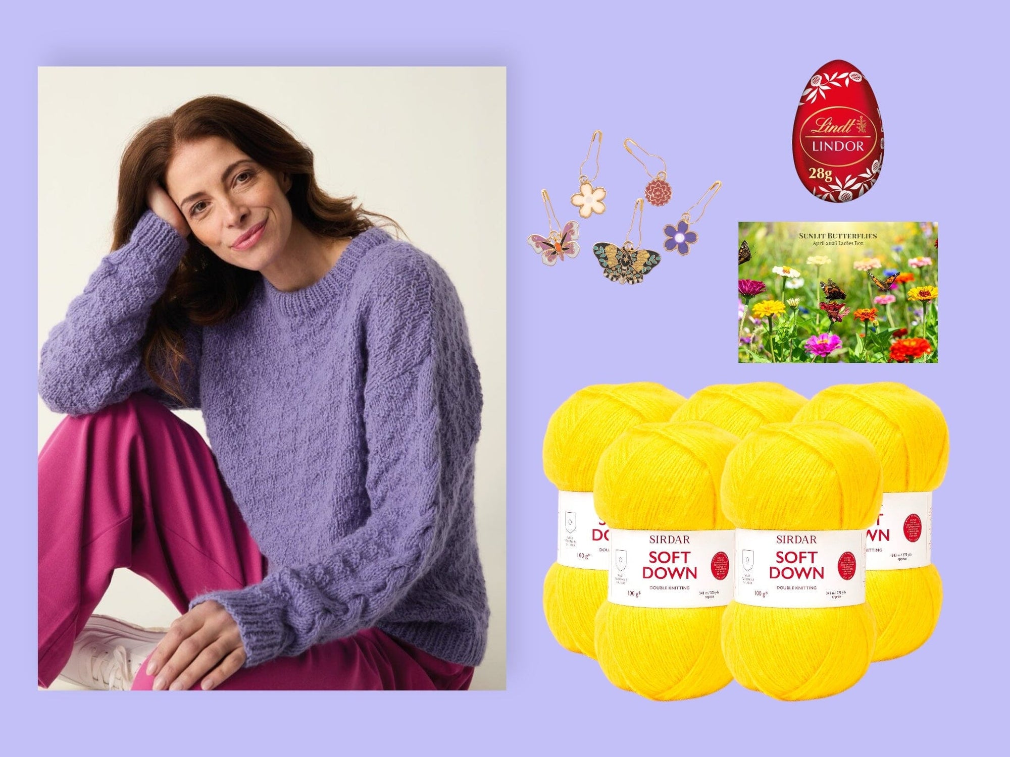 Sunlit Butterflies Ladies Jumper/ Cardigan Knit in a Box