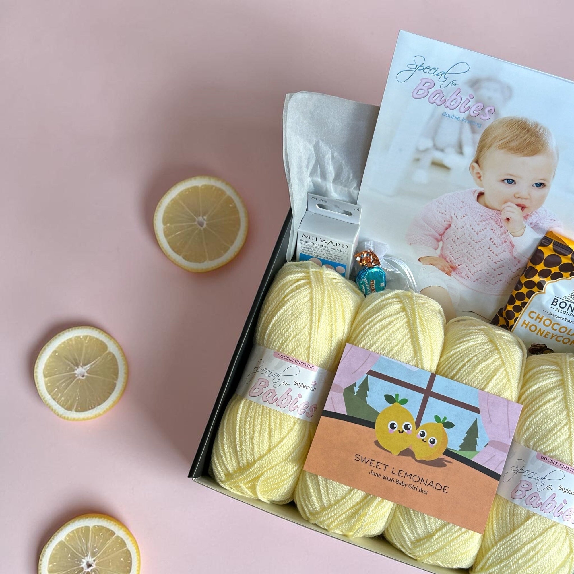 Sweet Lemonade Baby Girl Cardigan/ Jumper Knit in a Box
