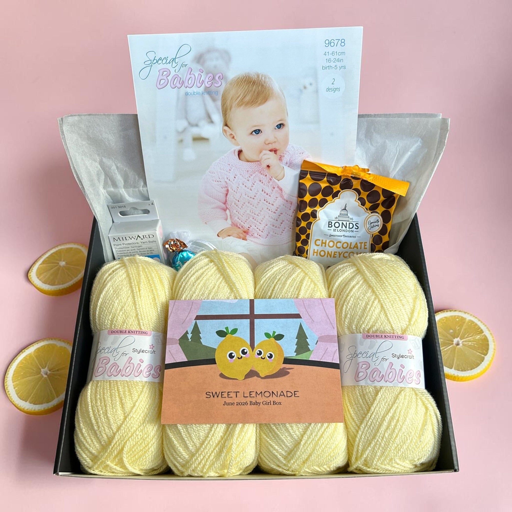 Sweet Lemonade Baby Girl Cardigan/ Jumper Knit in a Box