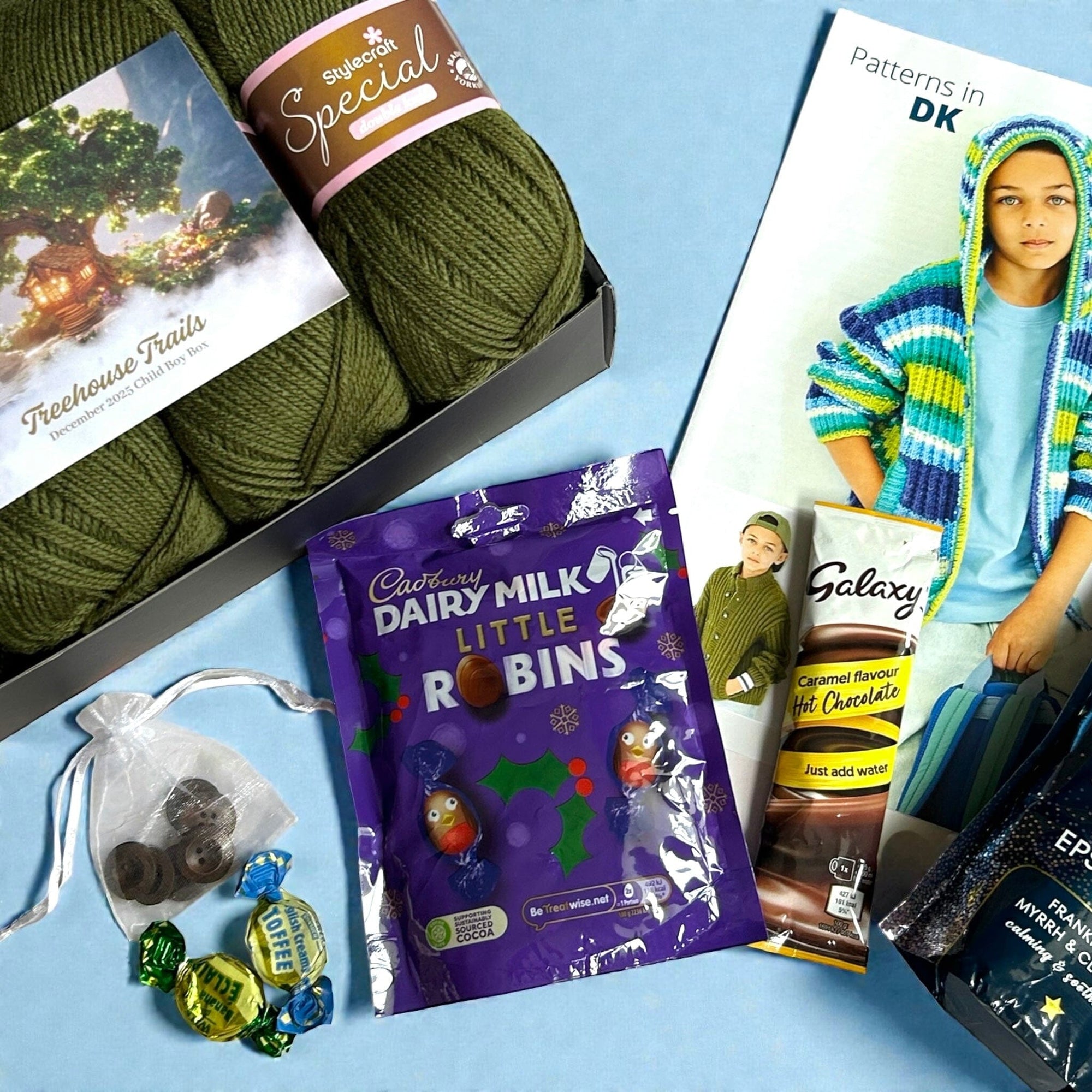 Treehouse Trails Child Boy Cardigan Knit in a Box