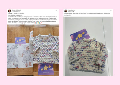 Twinkle, Twinkle Baby Girl Jumper/ Onesie & Hat Knit in a Box