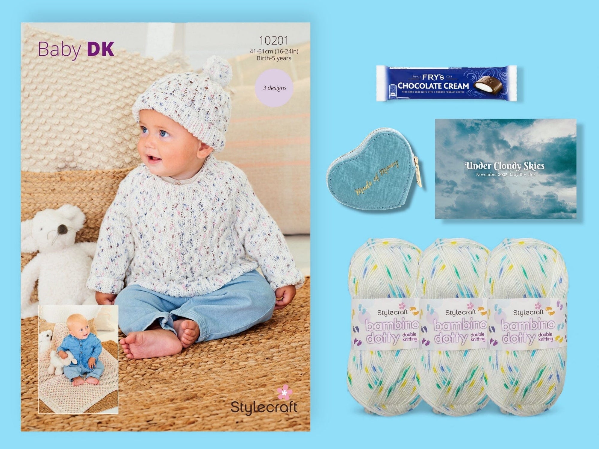 Under Cloudy Skies Baby Boy Jumper Knit in a Box