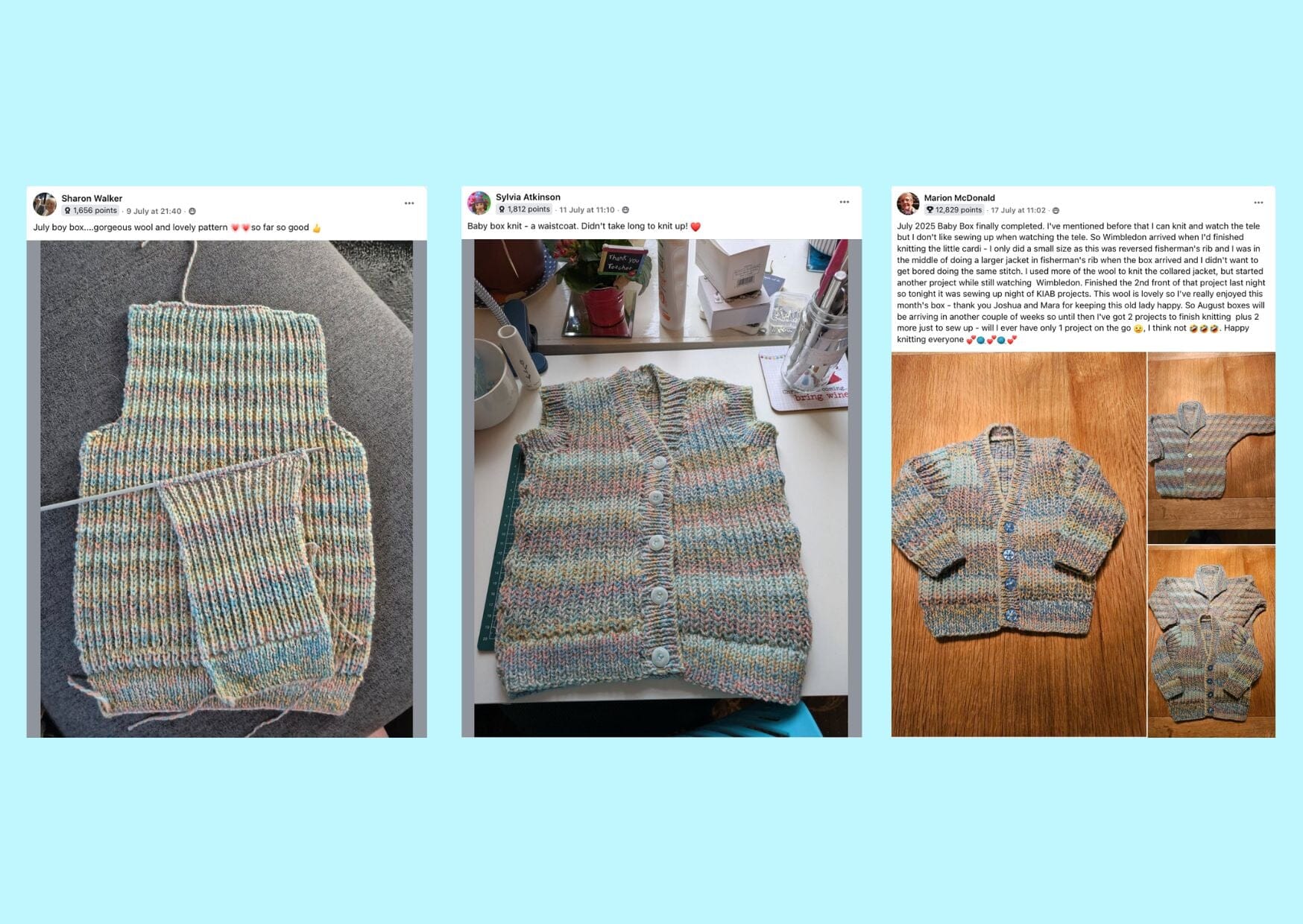 Warm Summer Days Baby Boy Waistcoat/ Cardigan Knit in a Box