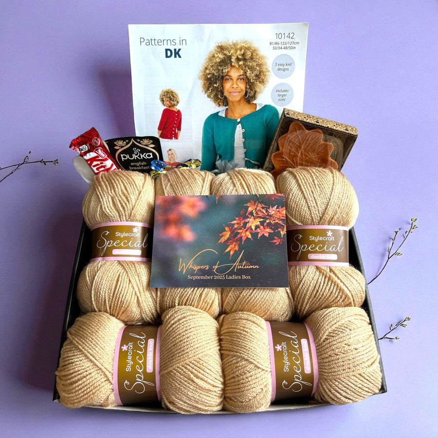 Whispers of Autumn Ladies Cardigan Knit in a Box 