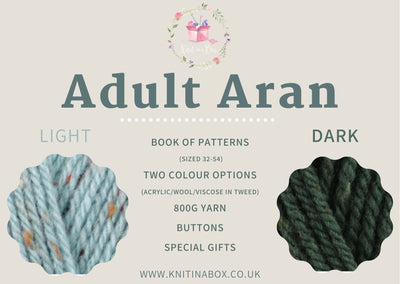 2021 Special Edition Adult Aran Box! Knit in a Box Dark