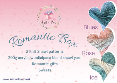 2023 Special Edition Romantic Shawl Box! Knit in a Box Blues