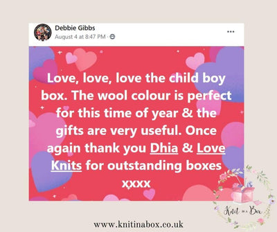 August 2021 Child-Boy Box Knit in a Box
