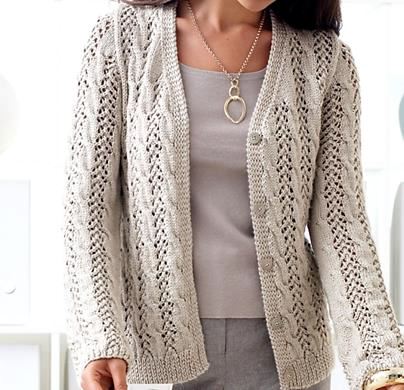 Cute Adult Cardigan DK (PDF) Knit in a Box