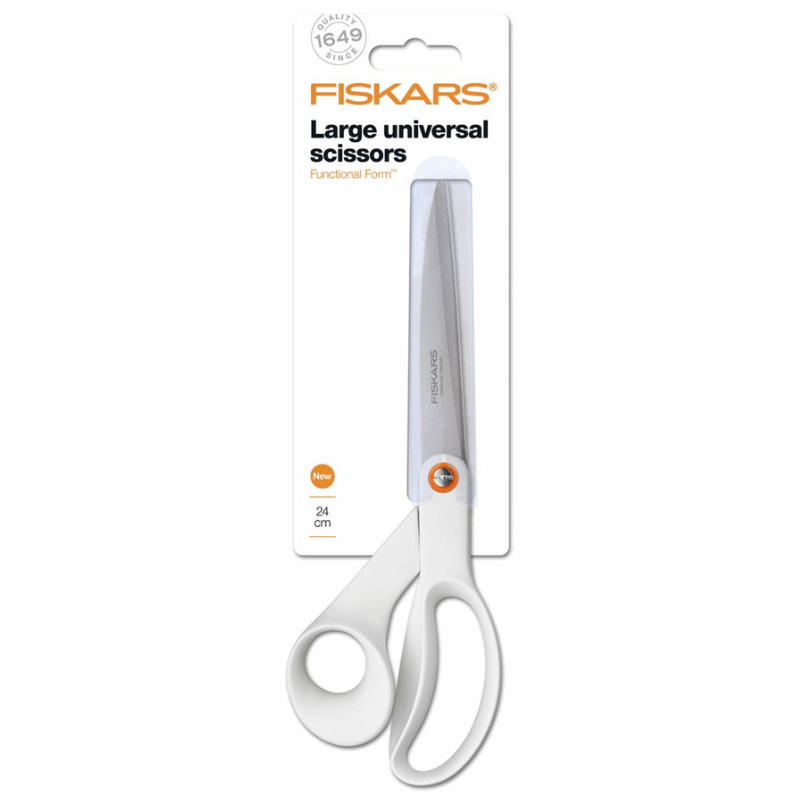 Fiskars Scissors for Thick and Multiple Layers of Fabric - White: 24cm/9.5in Knit in a Box 