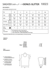 Hayfield 10023Ladies Sweater in Bonus Glitter DK (PDF) Knit in a Box