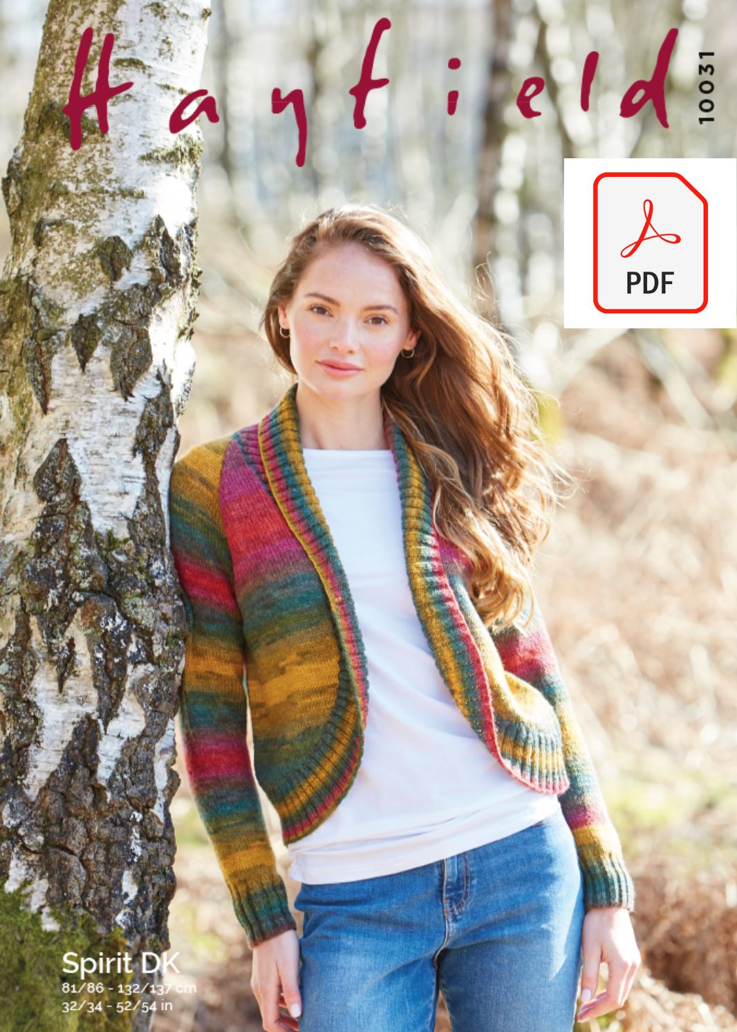 Hayfield 10031 Ladies Cardigan in Hayfield Spirit DK (PDF) Knit in a Box