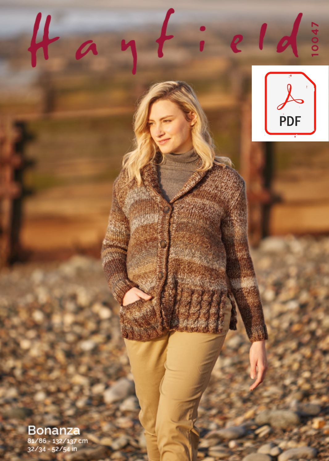Hayfield 10047 Ladies Jacket in Hayfield Bonanza (PDF) Knit in a Box