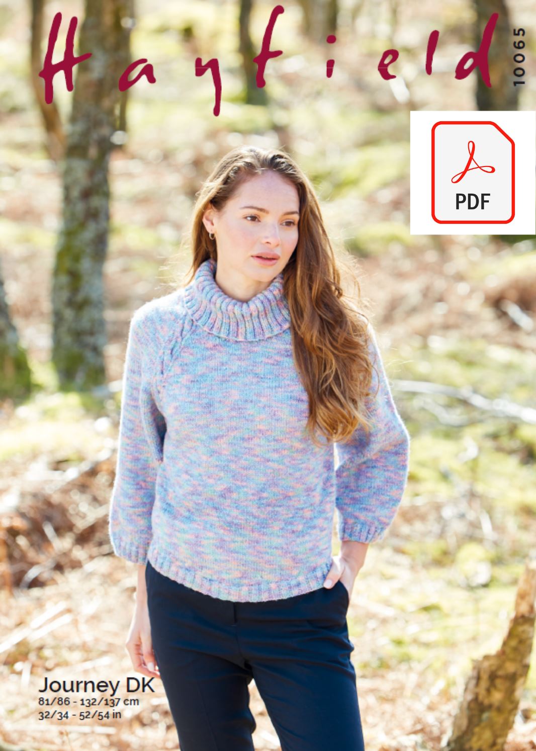 Hayfield 10065 Ladies Kimono Sweater in Hayfield Journey DK (PDF) Knit in a Box