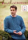 Hayfield 10078 Man Sweater in Hayfield Bonus Aran (PDF) Knit in a Box 